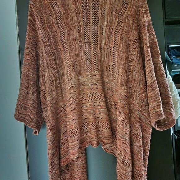 Basic Editions Orange Short-Sleeve Cardigan - Picture 2 of 2